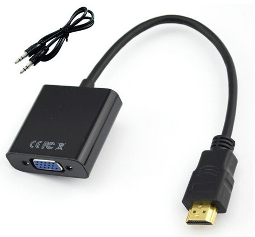 Cable Adaptador Video Hdmi A Vga Convertidor Con Audio