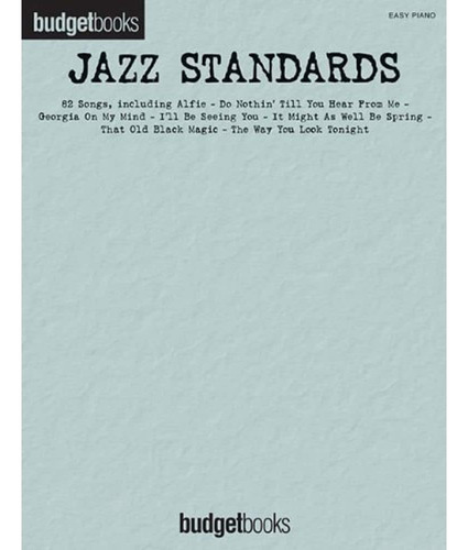 Libro:  Jazz Standards: Easy Piano Budget Books