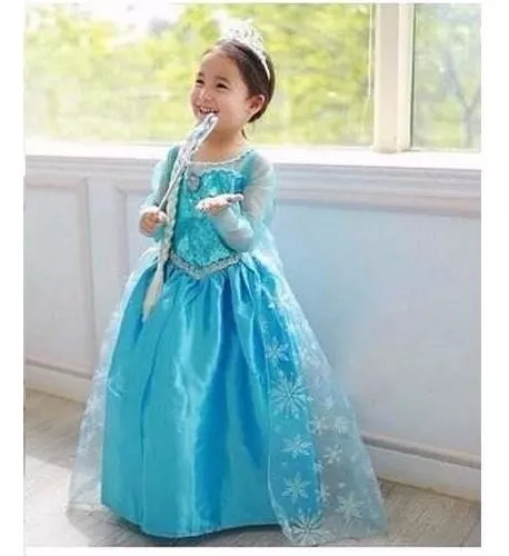 Vestido Fantasia Frozen Elsa E Anna Princesa Pronta Entrega