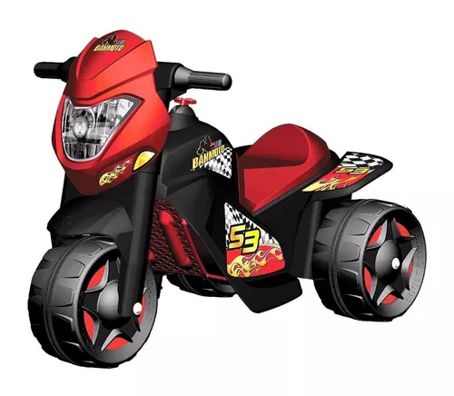 Mini Moto Elétrica Infantil Preta Triciclo Para Crianças Pol - LCG ELETRO