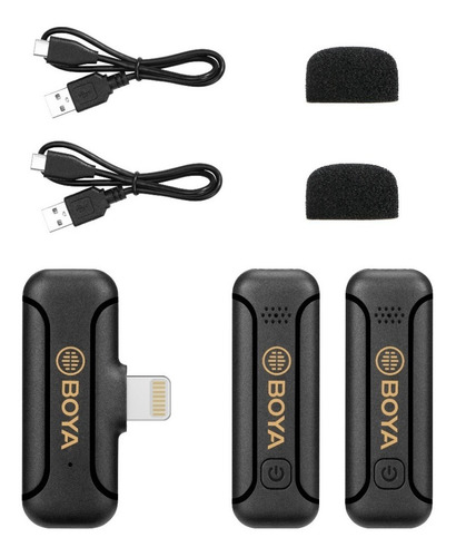 Imagen 3 de 9 de Microfono Inalambrico Doble Corbatero Boya By-wm3 D2 iPhone