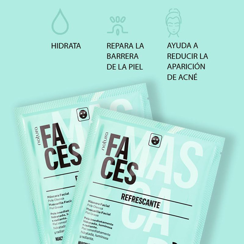 Máscara Refrescante Faces 20 Ml Natura