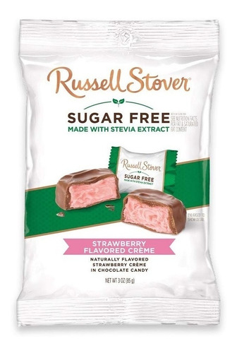 Russell Stover Strawberry Chocolates Con Fresa Sugar Free
