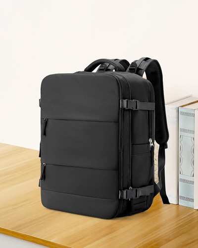 Coowoz Mochila De Viaje Para Mujer Hombre Negro Mochila...