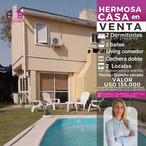 Hermosa Casa En Venta Más Dos Locales Comerciales- B° Parque Capital