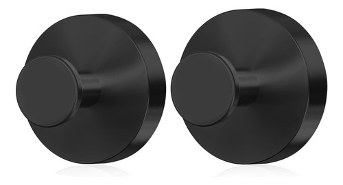 Kit Com 2 Ganchos De Parede Preto Em Aço Inoxidável Fosco Suporte Para Toalhas De Rosto, Cabide Toalhas De Banho, Cabideiro De Parede Para Roupas, Acessórios E Panos Em Quarto Banheiro Cozinha