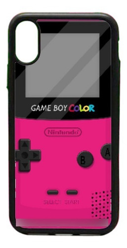 Funda Protector Para iPhone Game Boy Rosa