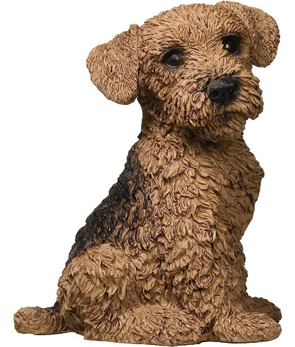 Diseño Toscano Airedale Puppy Dog Estatua, Multicolor