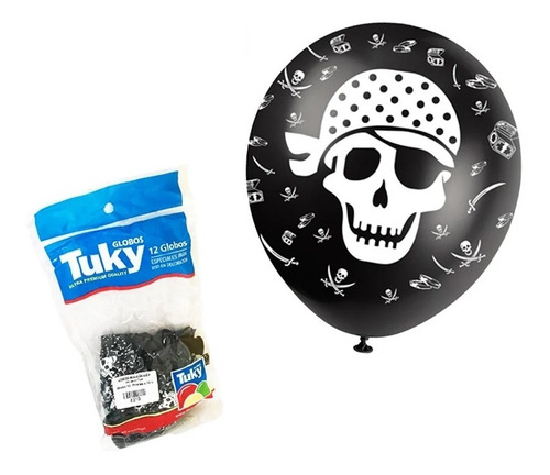 Globo Piratas 12 Halloween X 12u