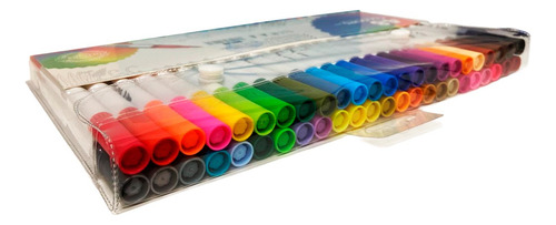 Livro De Colorir Bobbie Goods Capa Dura 50 Páginas De Desenhos Azul Menino 50 Desenhos + Estojo 48 Canetinhas Ponta Dupla