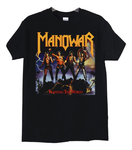 Polera Manowar Fighting The World Metal Abominatron