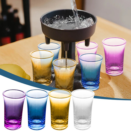 Copas De Vino Y Vasos De Agua Acrílicos Sin Tallo, 4 Piezas,