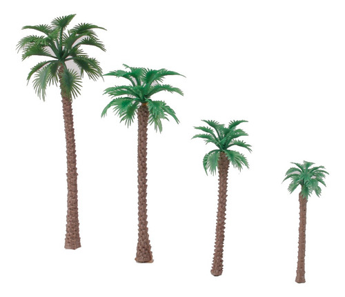 Imagen 4 de 12 de 40x Mini Modelo Árbol Palmeras Coco Escala 1:150 Para