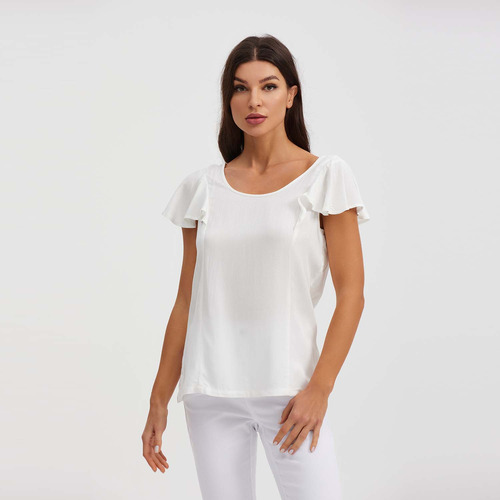 Blusa Mujer Manga Flare Crudo Fashion's Park