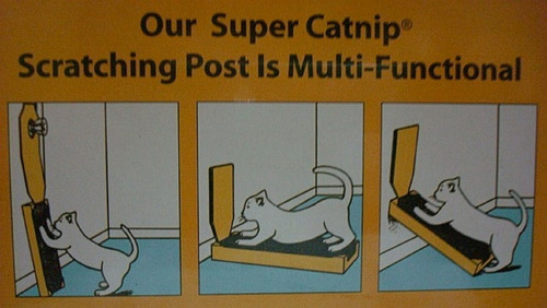 Imagen 4 de 6 de Rascador D Cartón 49cm Con Catnip Para Gato Four Paws Fp1668