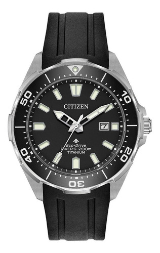 Citizen Titanium Promaster Diver Black Bn0200-05e ¨dcmstore Color de la correa Negro Color del bisel Plateado/Negro Color del fondo Negro