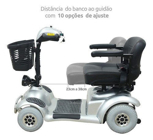 Cadeira De Rodas Motorizada Freedom Mirage Rx Com Ré Titânio