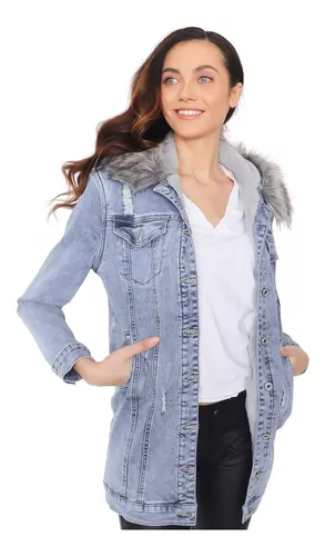 Chamarra Cazadora Mujer Afelpada  Chamarra cazadora mujer, Cazadoras mujer,  Chaquetas de invierno