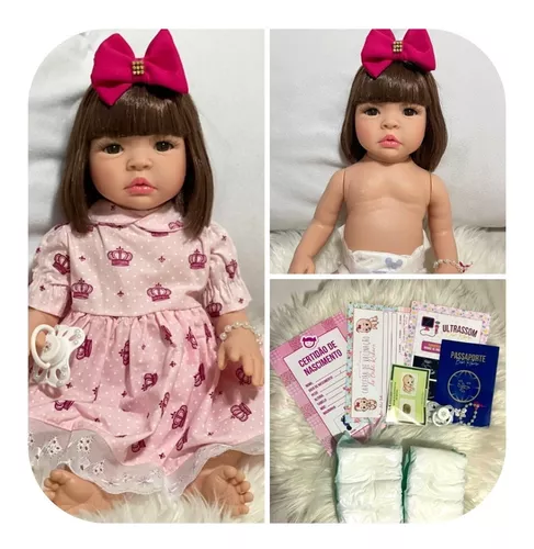 Boneca Reborn Princesa Menina Barata - Com Kit Completo