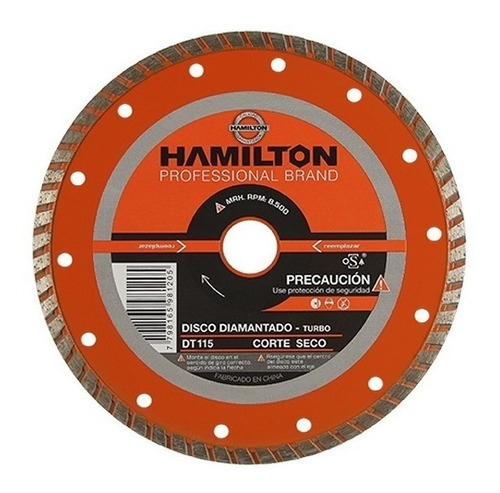 Disco Diamantado Turbo 115mm 4.5¨ Hamilton Marmol Hormigon