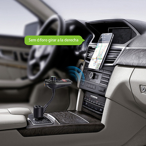 Receptor Vehículo Transmisor Bluetooth Fm De Música Mp3