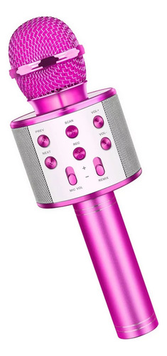 Microfone Bluetooth Sem Fio Karaoke Kids Muda Voz + Cor Rosa-chiclete