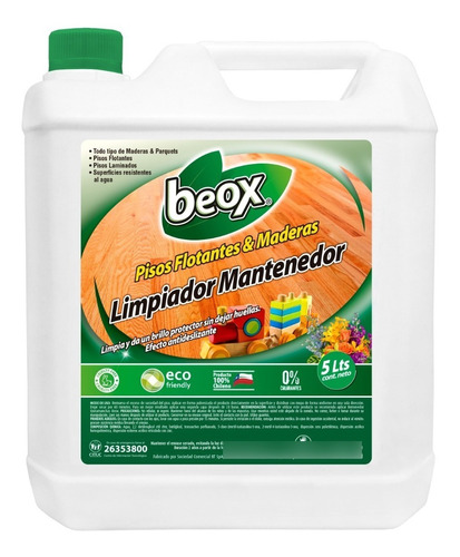 Limpiador Piso Flotante & Parquet Beox® 5lts