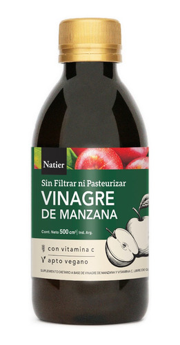 Vinagre De Manzana + Vitamina C X 500 Ml - Natier