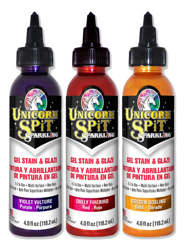 Unicorn Spitparkling Gel Stain Glaseado  Coleccion Sunset 4