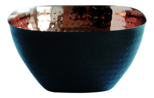 Bowl Centro De Mesa Negro Y Cobre 18x8,5