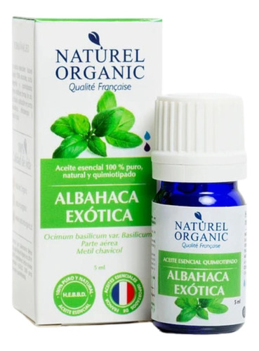 Aceite Esencial Albahaca Exótica Naturel Organic Difusor