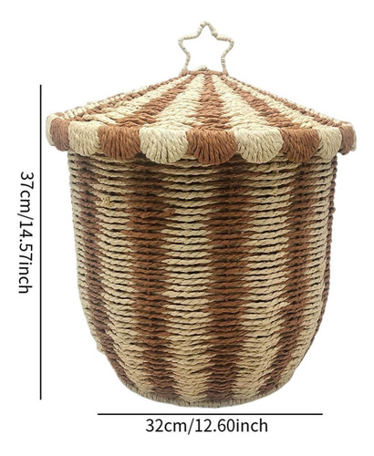 Organizador De Juguetes De Canasta Tejida 32cmx37cm