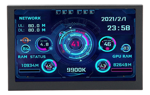 Monitor De Datos De Cpu De Pc De 5 Pulgadas Ips Usb Tipo C P