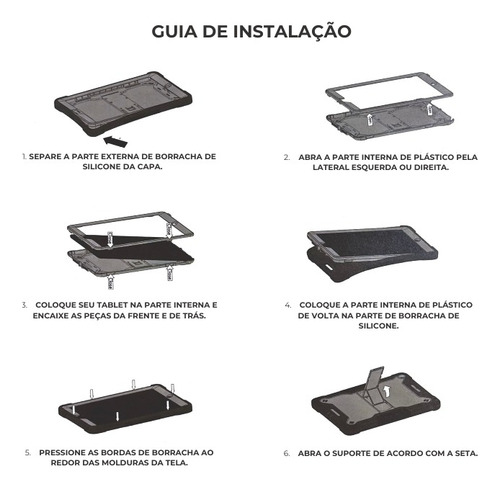 Capa Case Anti-shock Para Galaxy Tab A7 Light 8.7 T220 T225