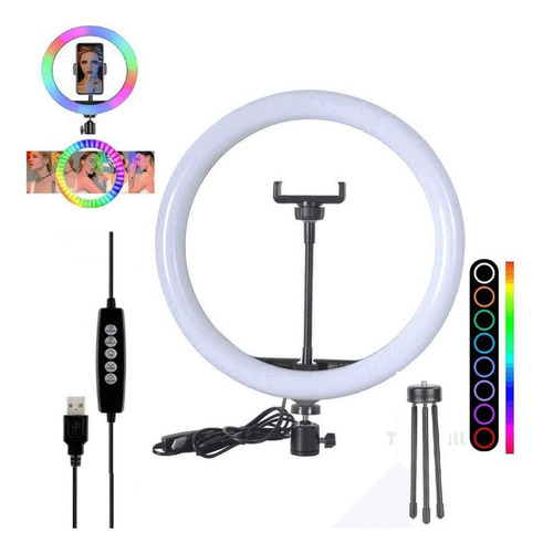 Iluminador Rgb Led Soft Ring Light Mj20