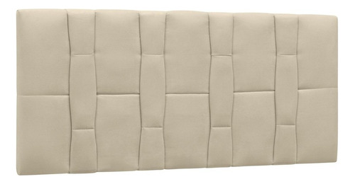 Cabeceira Painel Cama Box Casal 140cm Carla Suede Bege - Mpo Cor Creme