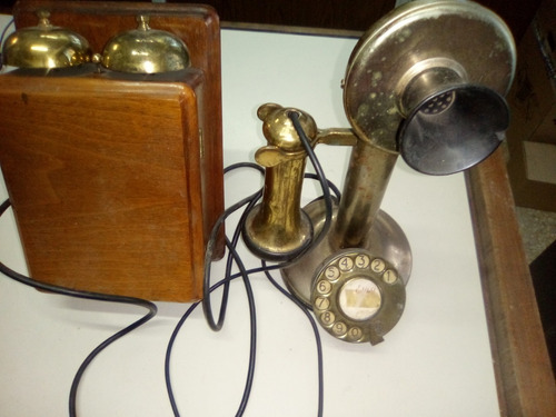 Telefono Antiguo Candelero De Mesa