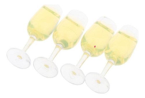 2025 4 Uds Accesorios De Copa En Miniatura 1/12 Con Bebidas