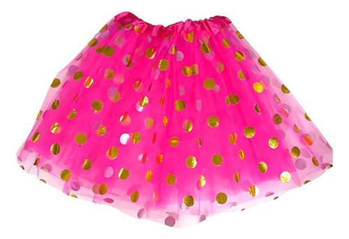 Falda Tutu Con Lunares Talle Unico Tul 3 Capas