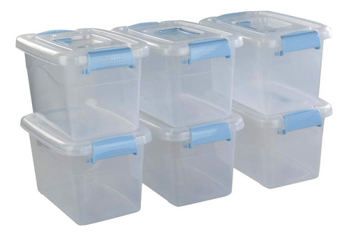 Caja De Plástico Transparente Con Tapa 1.6 Litros