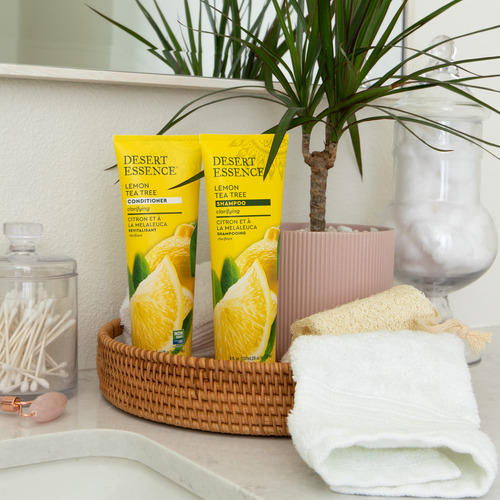 Shampoo Desert Essence Lemon Tea Tree 240 Ml Com Raiz De Mac