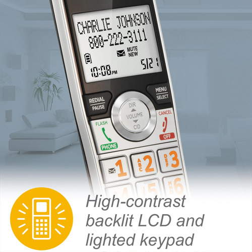 Teléfono Inalámbrico At&t Cl83507 Dect 6.0 De 5 Auriculares