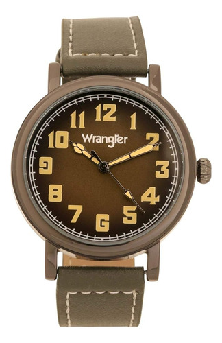 Reloj Wrangler Hombre Colección Western (gris/verde)