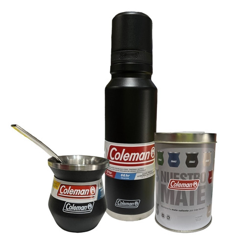 Combo Matero Coleman Con Bombilla De Acero Inoxidable