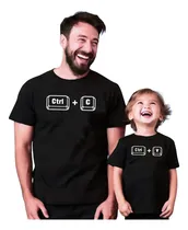 Comprar Kit Camisetas Pai Filho(a) Copia E Cola Ctrl C Dia Dos Pais