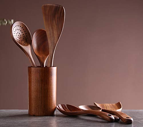 Nayahose Juego De Utensilios De Cocina, Cucharas De Madera