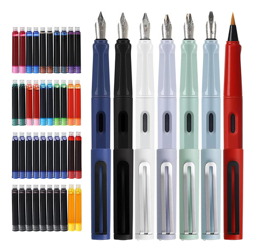 Juego De Pluma Estilográfica De Caligrafía Gc Quill, 7 Con P