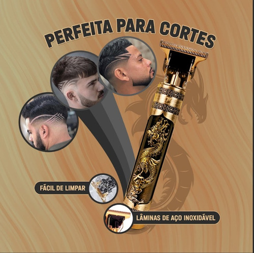 Maquina Acabamento Profissional Cabelo Barba Sem Fio Premium
