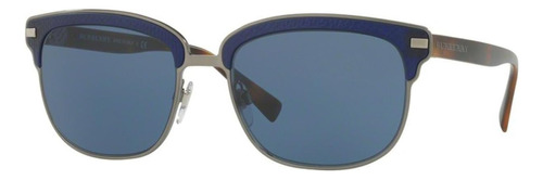 Lentes De Sol Burberry Be Brushed Gunmetal Matte Blue