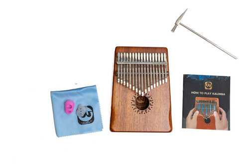 Imagen 4 de 10 de Kalimba Walter Profesional Madera 17 Notas Acero Funda Cuota